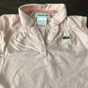 Baby Lacoste Size 1 Pink Polo Shirt and Short